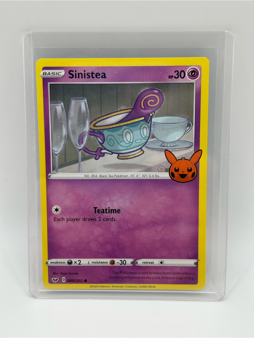 Sinistea Pokémon Card - Trick or Trade 🎃089/202